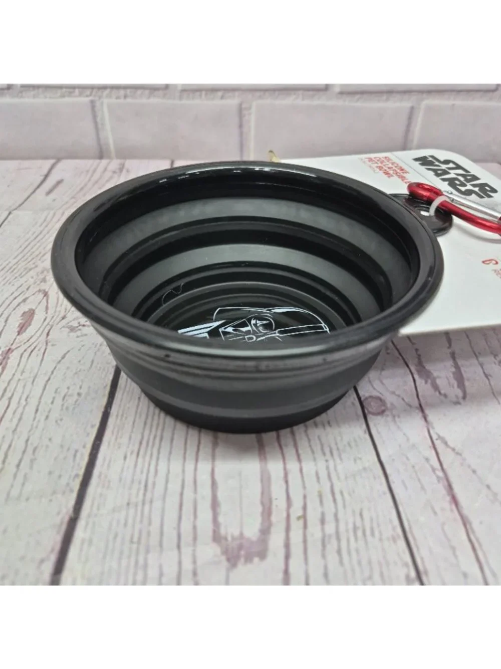 (2pc) Star Wars Darth Vader Collapsible Silicone Dog Bowl Portable Quick Release